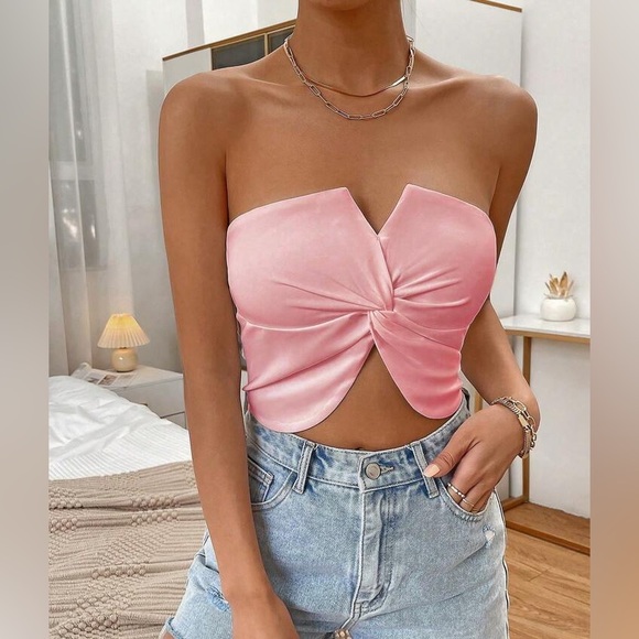 SHEIN Tops - SHEIN Essnce Twist Front Tube Top